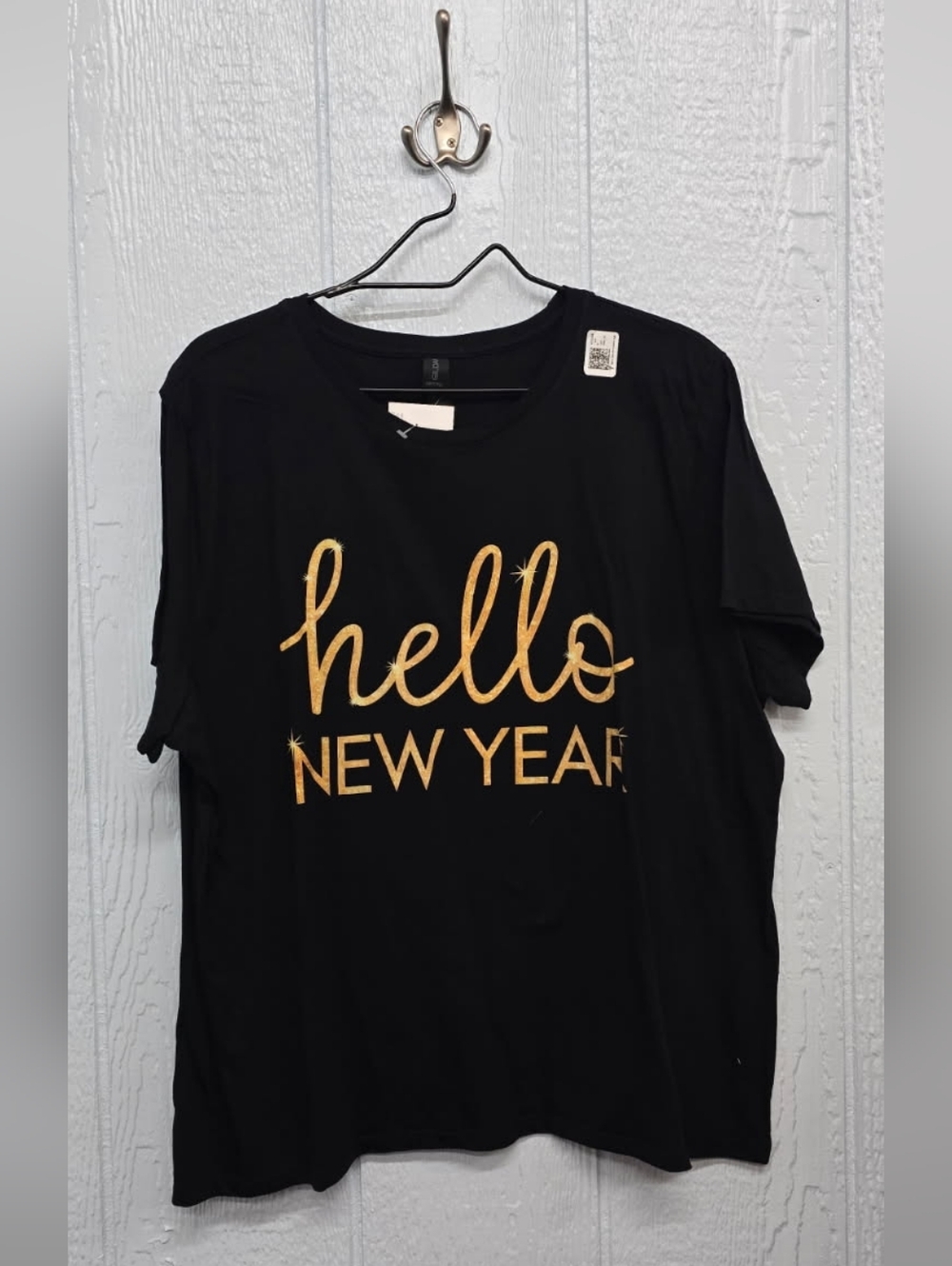 New 2X New Year Gildan Black Softstyle Women's Tee with Tag